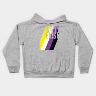 Non-Binary Flag No Wrong Way to Exist Kids Hoodie